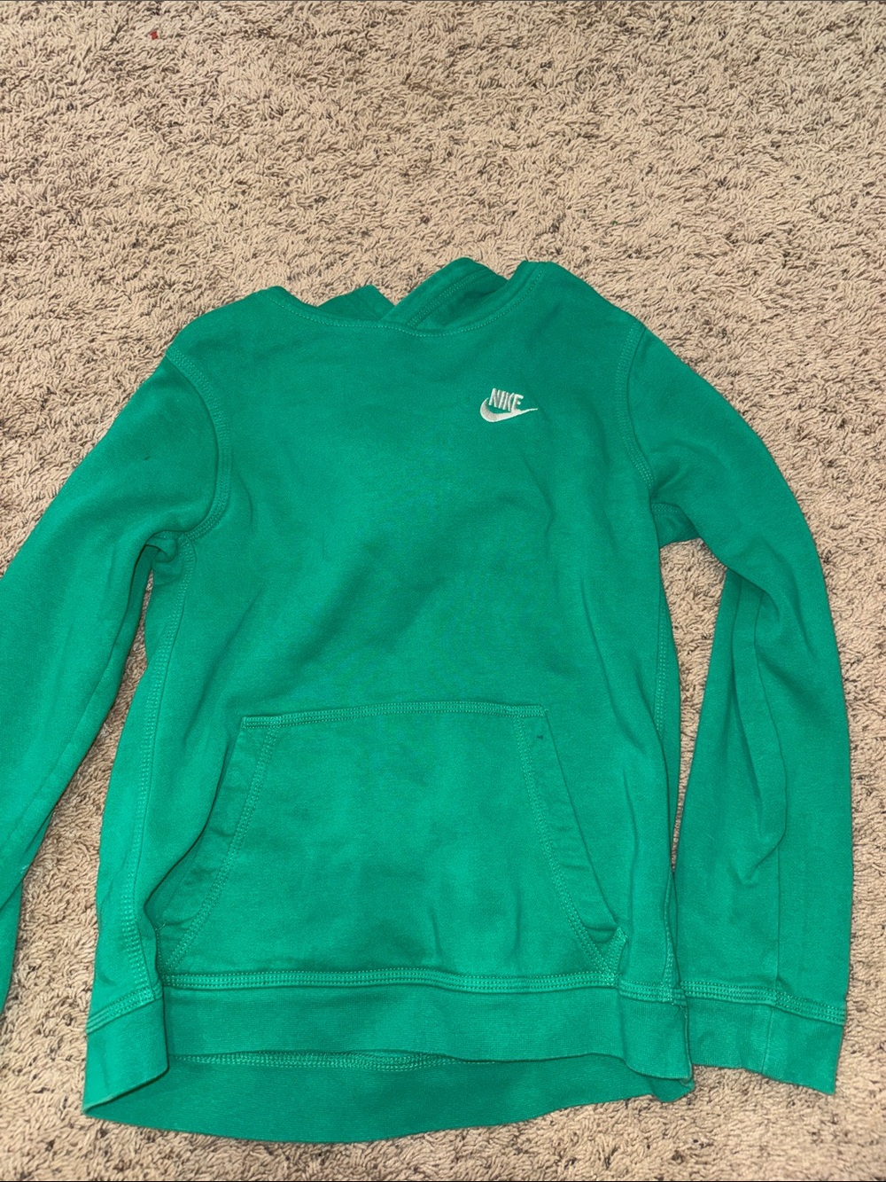 Nike Green Pullover Hoodie with White Swoosh